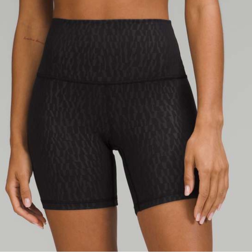 Lululemon Align High-Rise Short 6" - Segment Emboss Black